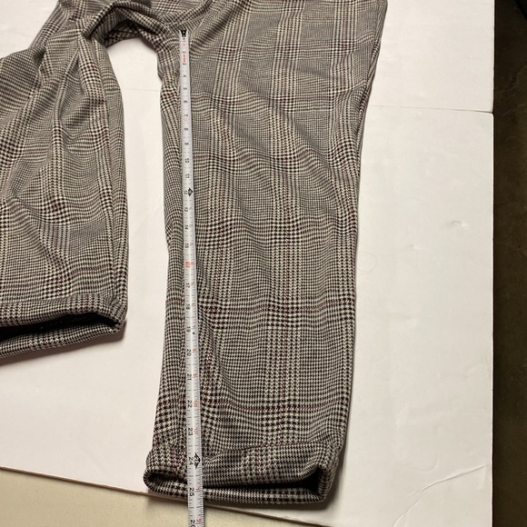 Love Tree Paperbag Pants Hounds Tooth High Waisted Large Ankle Trousers size L - Picture 12 of 12